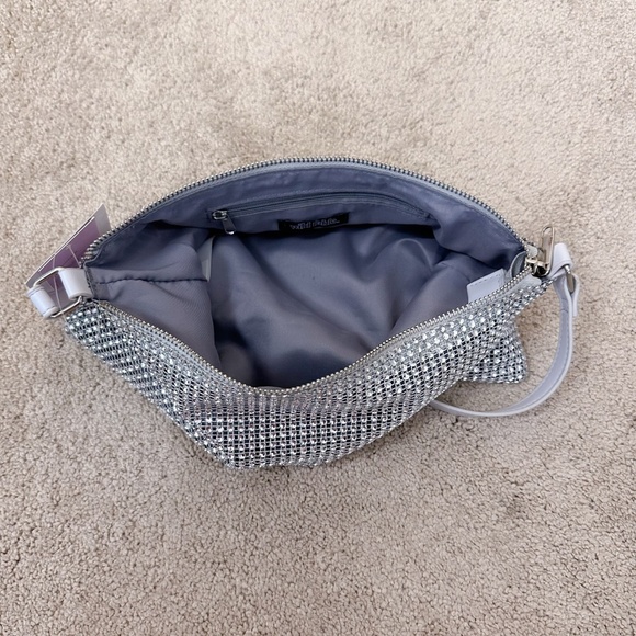 Wild Fable Silver Rhinestone Shoulder Bag – Sparkly Mesh Evening Purse - Picture 5 of 5